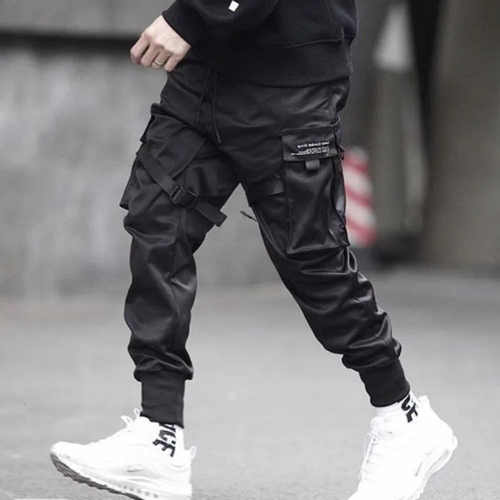 Teen Boys Black Streetwear Drawstring Cargo Utility Pants Size XS/XXS NWOT - Picture 12 of 12